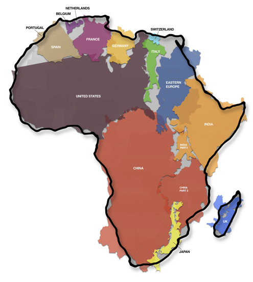 The true size of Africa